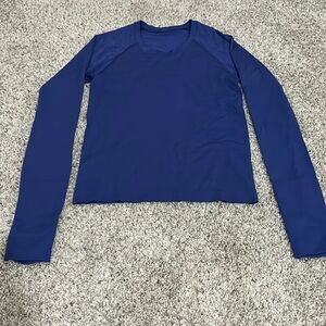 Lululemon Psychic Blue Long Sleeve Swiftly Tech 2.0 *Race Length* Size 4